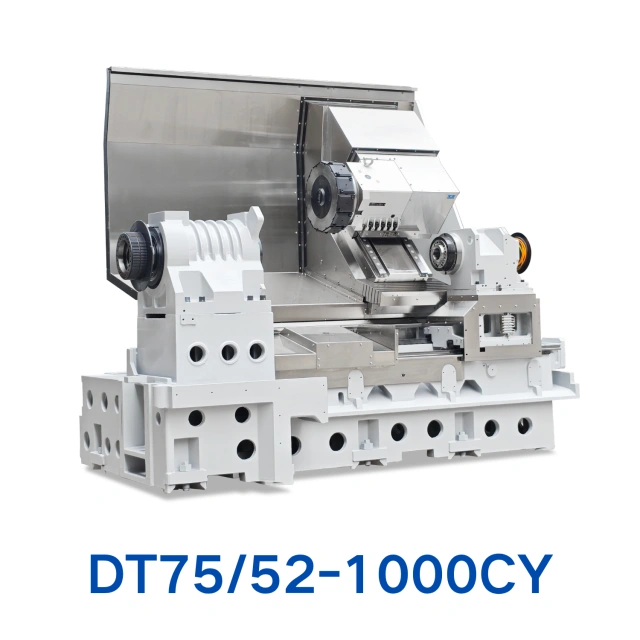 DWSCNC DT75/52-1000CY Heavy-Duty Twin-Spindle Turn-Mill Lathe